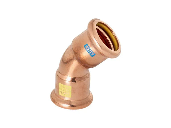 Aquagas 22mm 45° Elbow M-Press