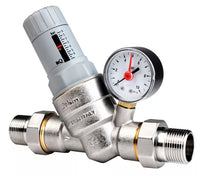 ALBION ART670M - 1" DZR Brass Pressure Reducing Valve with Gauge M/M Ends