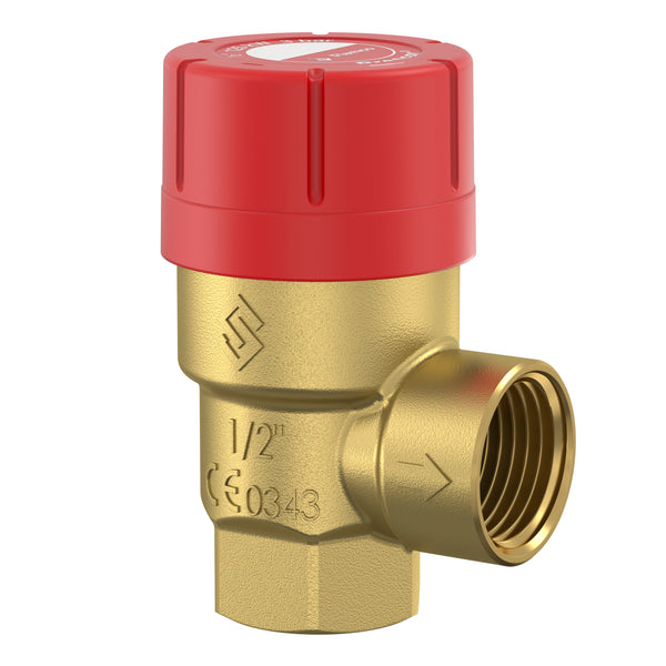 Flamco 27665 Prescor 1/2" x 1/2" F Safety Valve 3bar